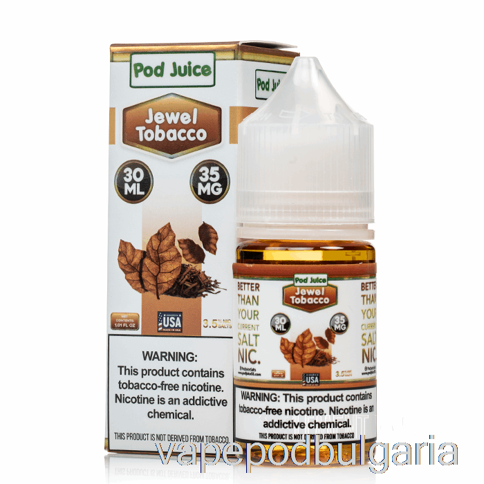 Vape Течности Jewel Tobacco - Pod Juice - 30ml 20mg